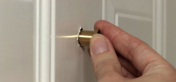peephole door repair in Stockton